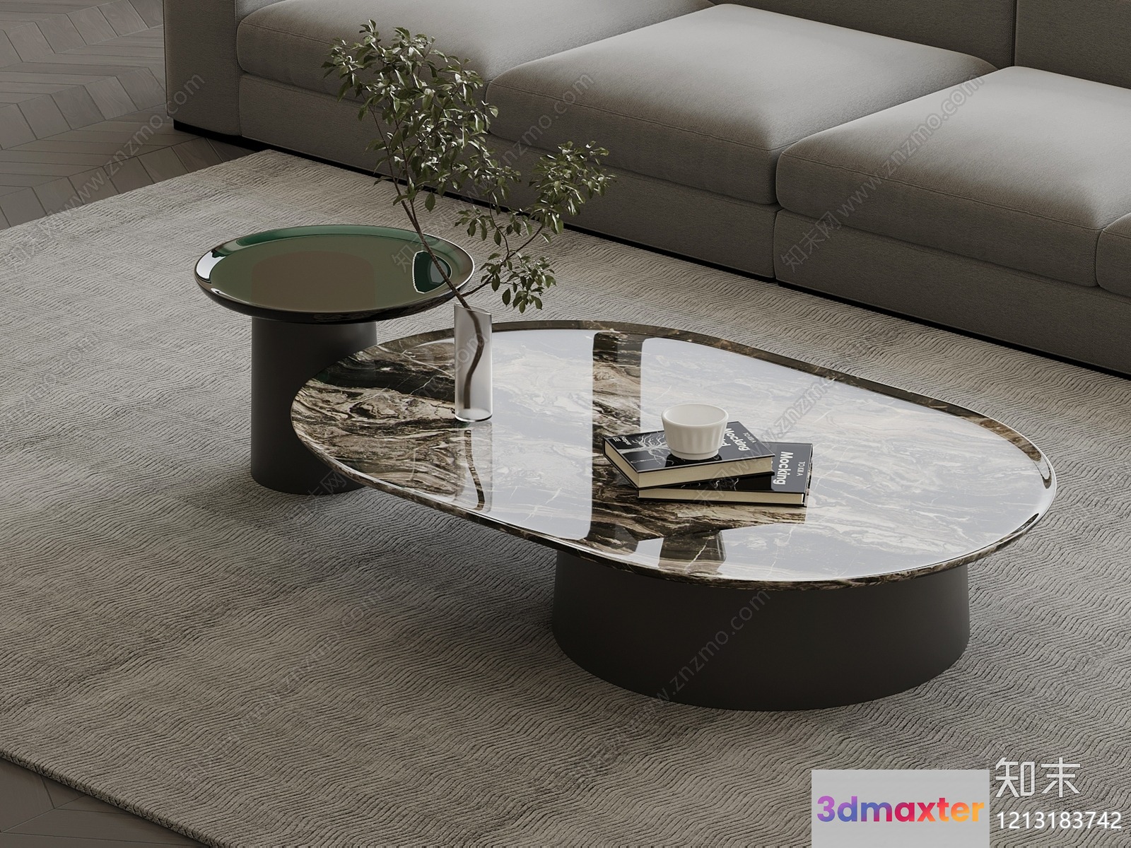 Modern Living Room 3D Model - 15497 - VRAY Render