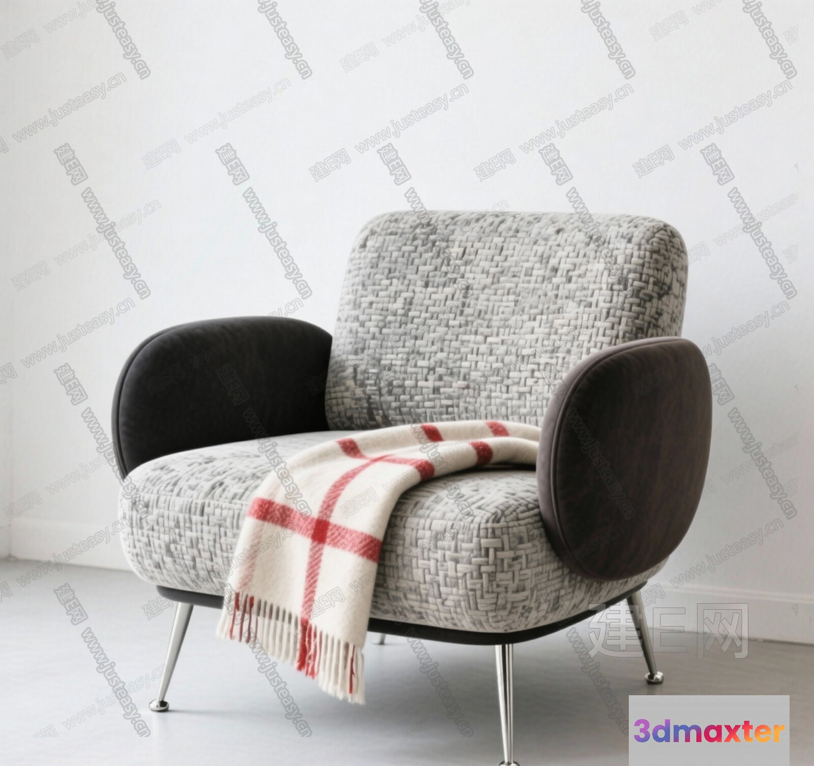Modern Gray Chair 3D Model - 7463 - VRAY Render