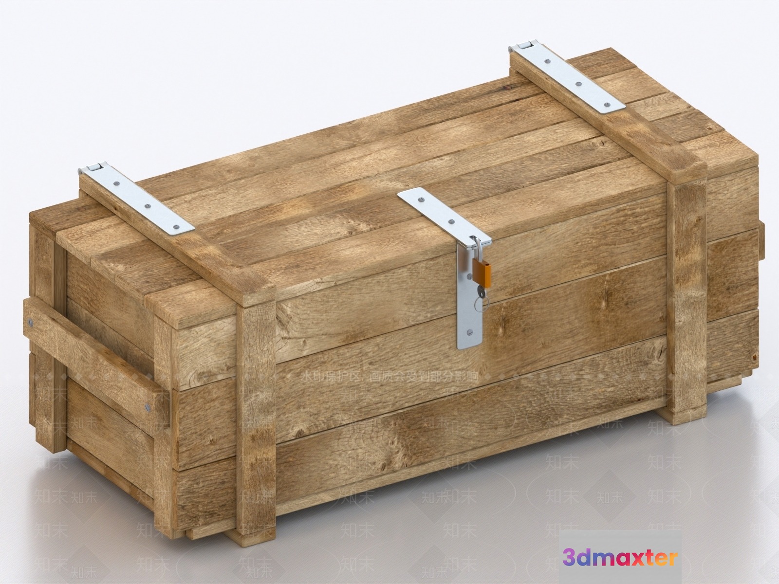 A Wooden Crate 3D Model - 439 - VRAY Render