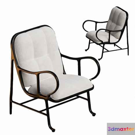 White And Black Chair 3D Model - 7980 - CORONA Render