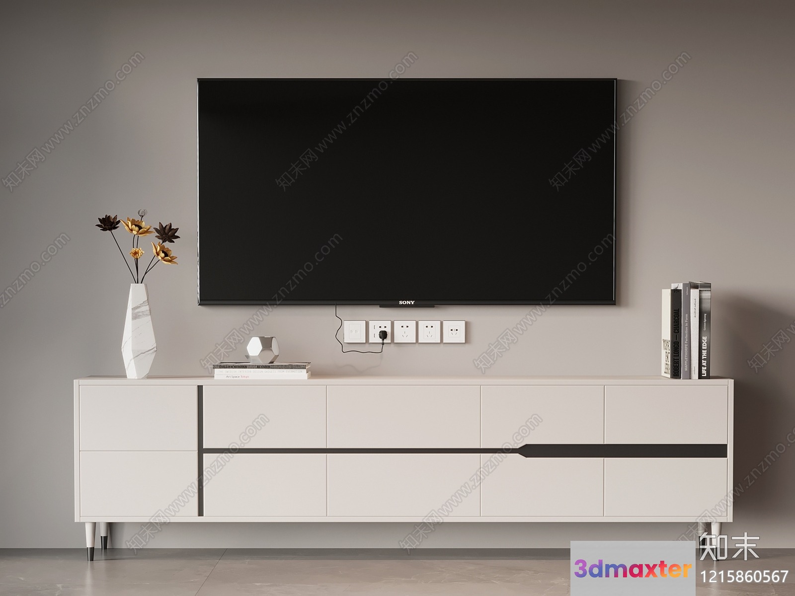 Modern Living Room 3D Model - 11618 - VRAY Render