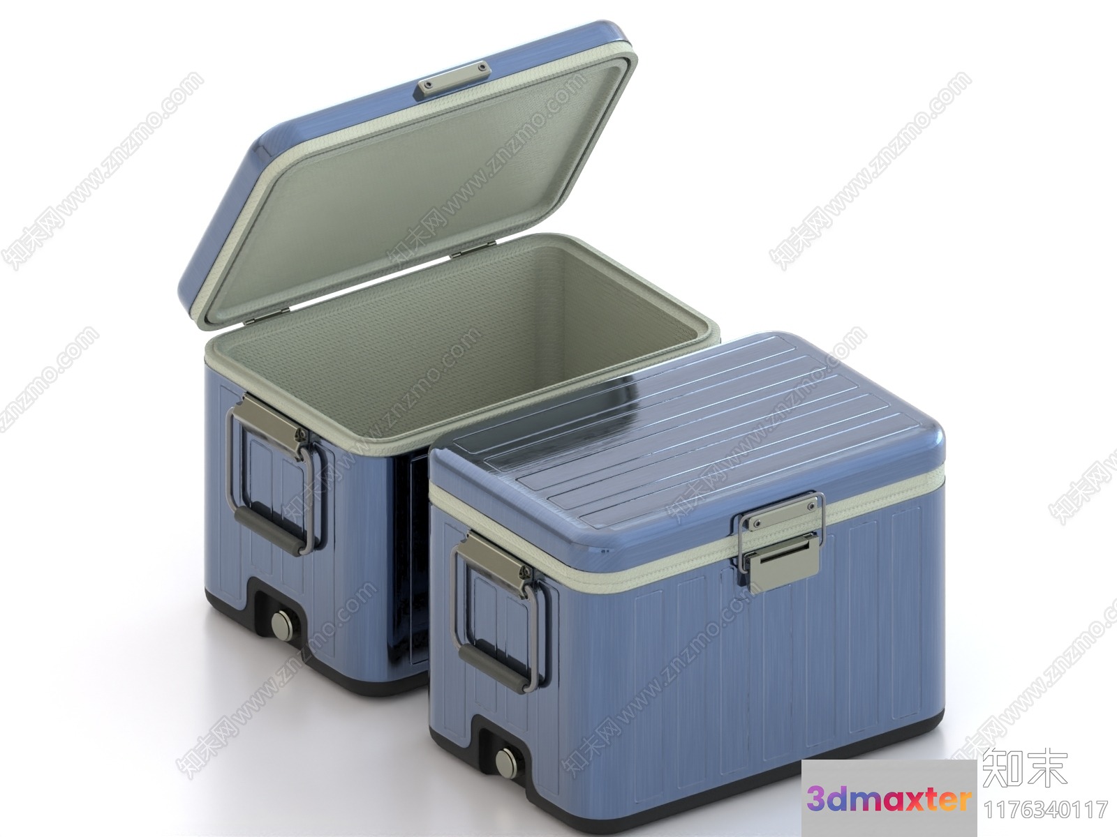 Blue And Grey Cooler 3D Model - 10772 - VRAY Render