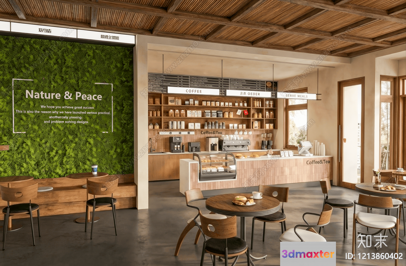 A Coffee Shop Interior 3D Model - 11271 - VRAY Render