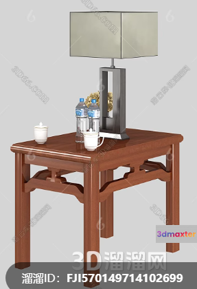 Wooden End Table 3D Model - 14660 - VRAY Render