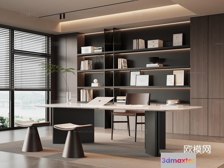 Modern Office Space 3D Model - 18115 - VRAY Render
