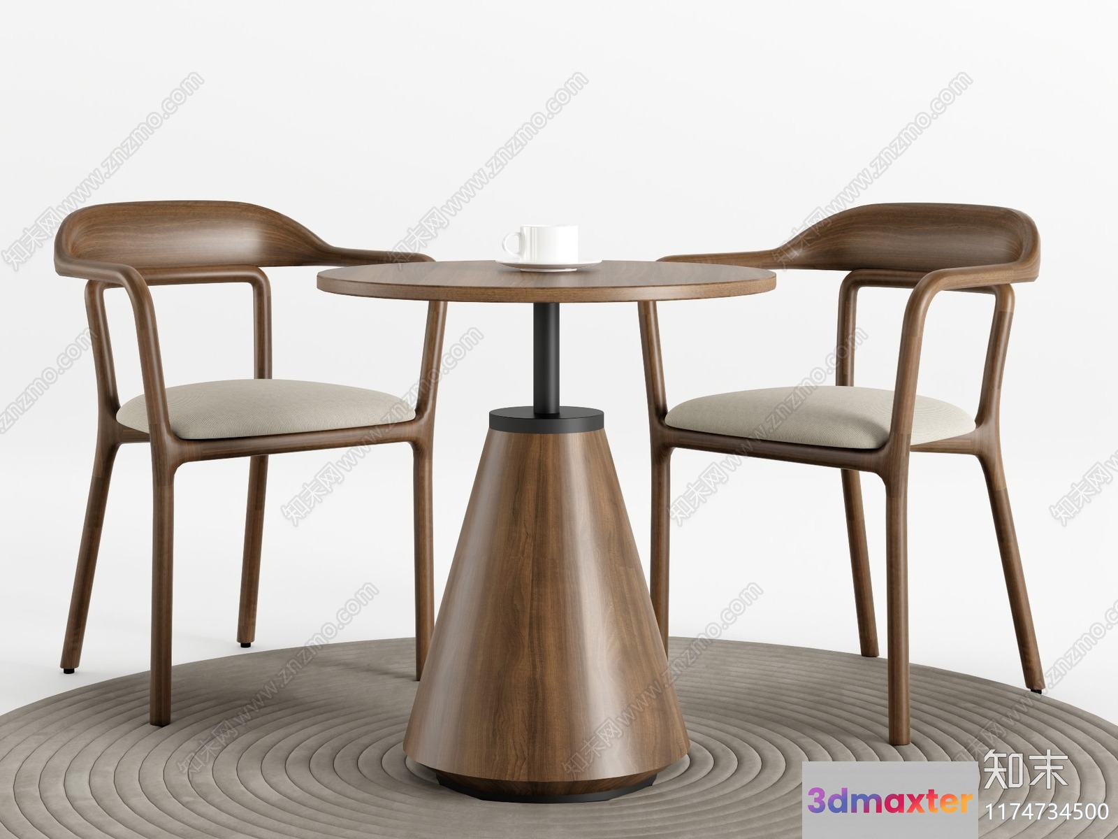 Wooden Dining Table 3D Model - 4773 - CORONA Render