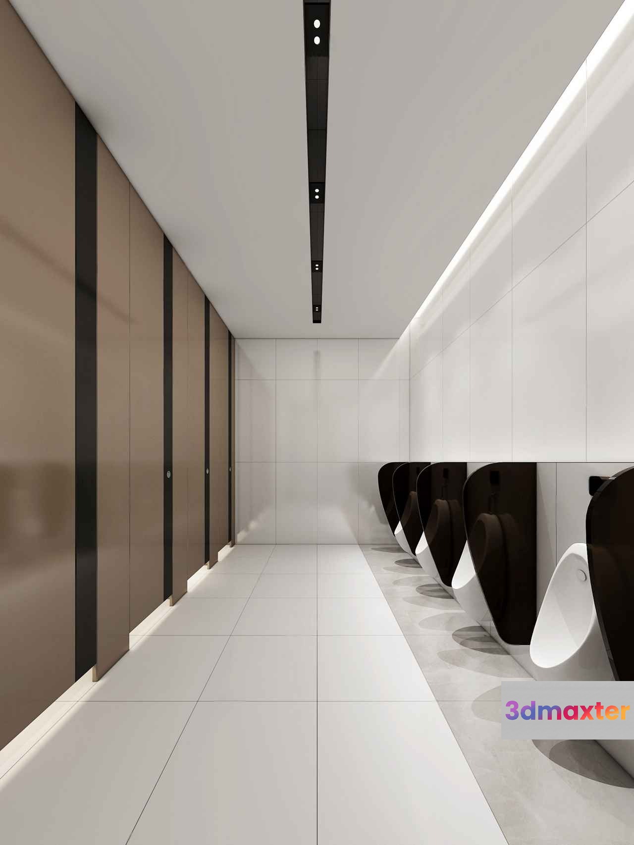 Modern Urinals 3D Model - 19764 - VRAY Render