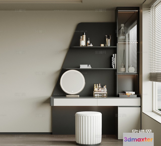Modern Makeup Vanity 3D Model - 20388 - VRAY Render