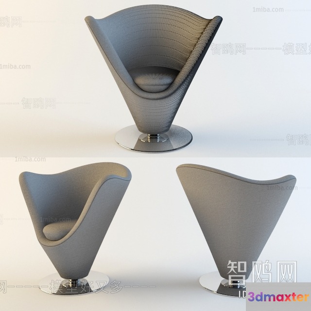 Modern Grey Chair 3D Model - 19318 - VRAY Render