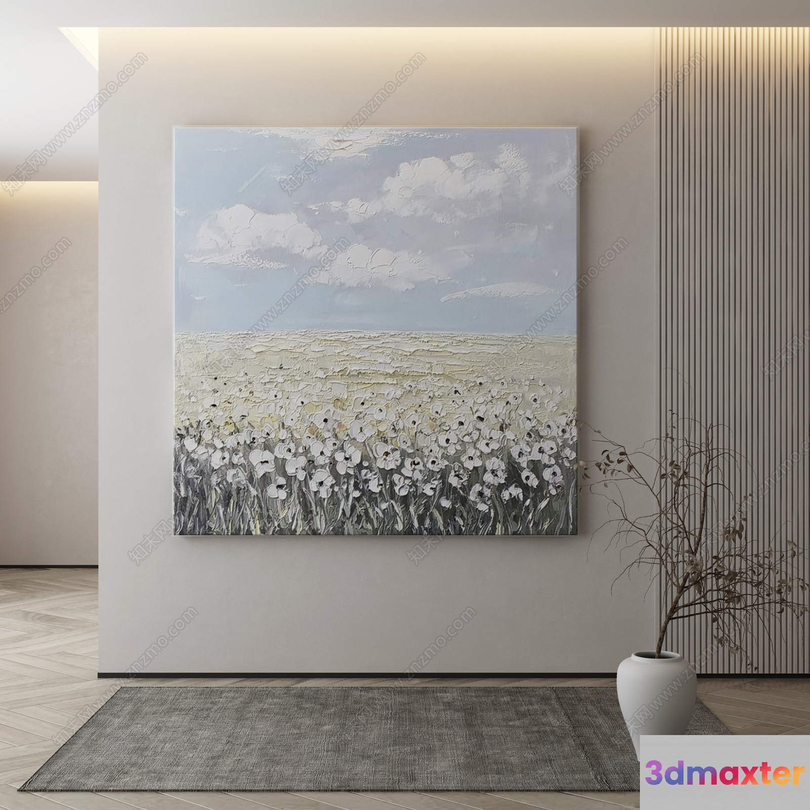 Modern Artwork In A Room 3D Model - 21671 - VRAY Render