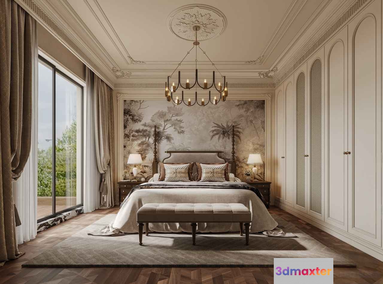 Cozy Bedroom 3D Model - 12505 - VRAY Render