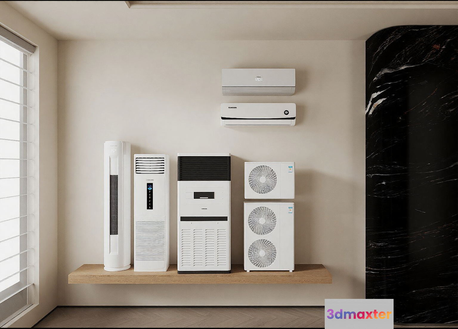 Modern Air Conditioning Units 3D Model - 17533 - CORONA Render