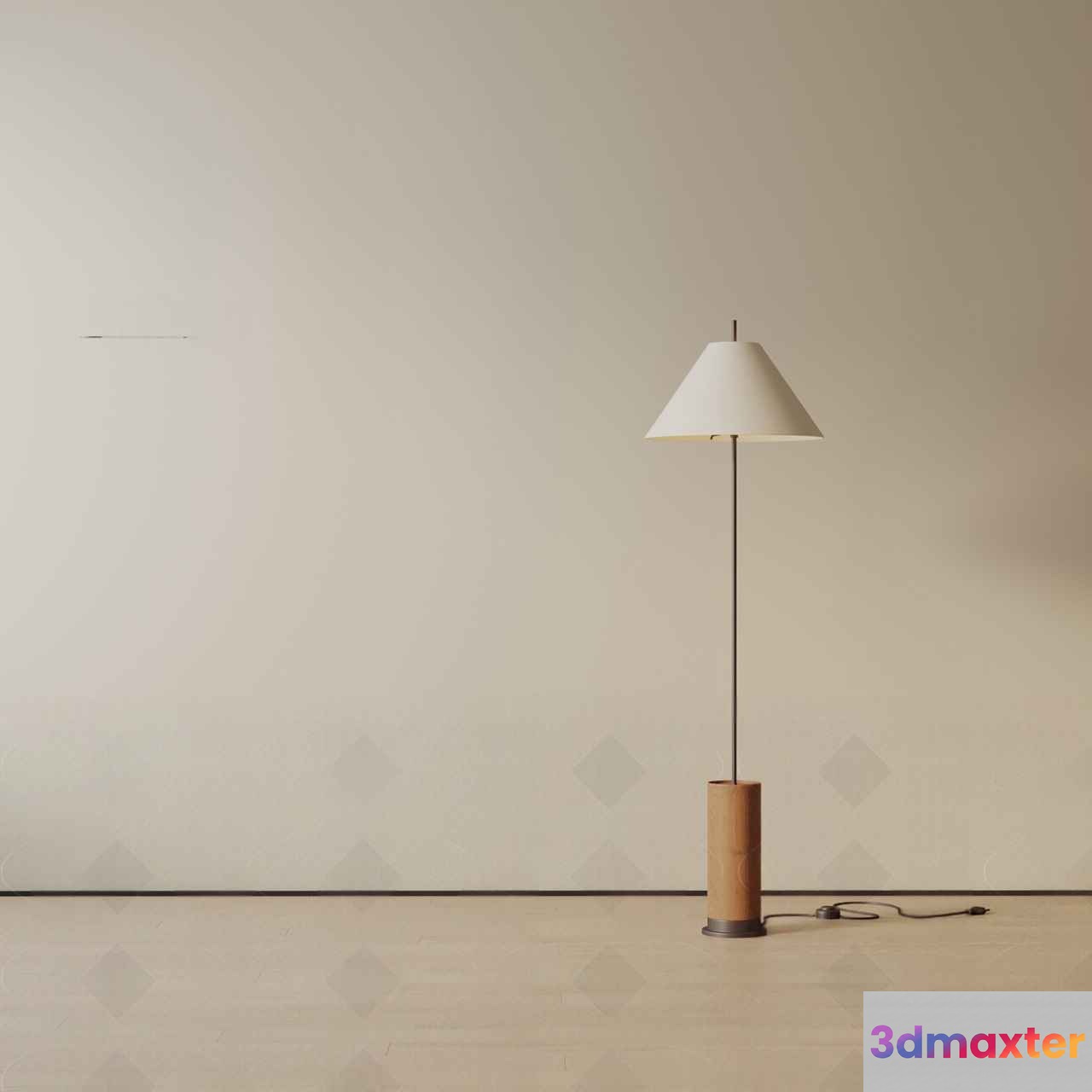 Minimalist Floor Lamp 3D Model - 12360 - VRAY Render