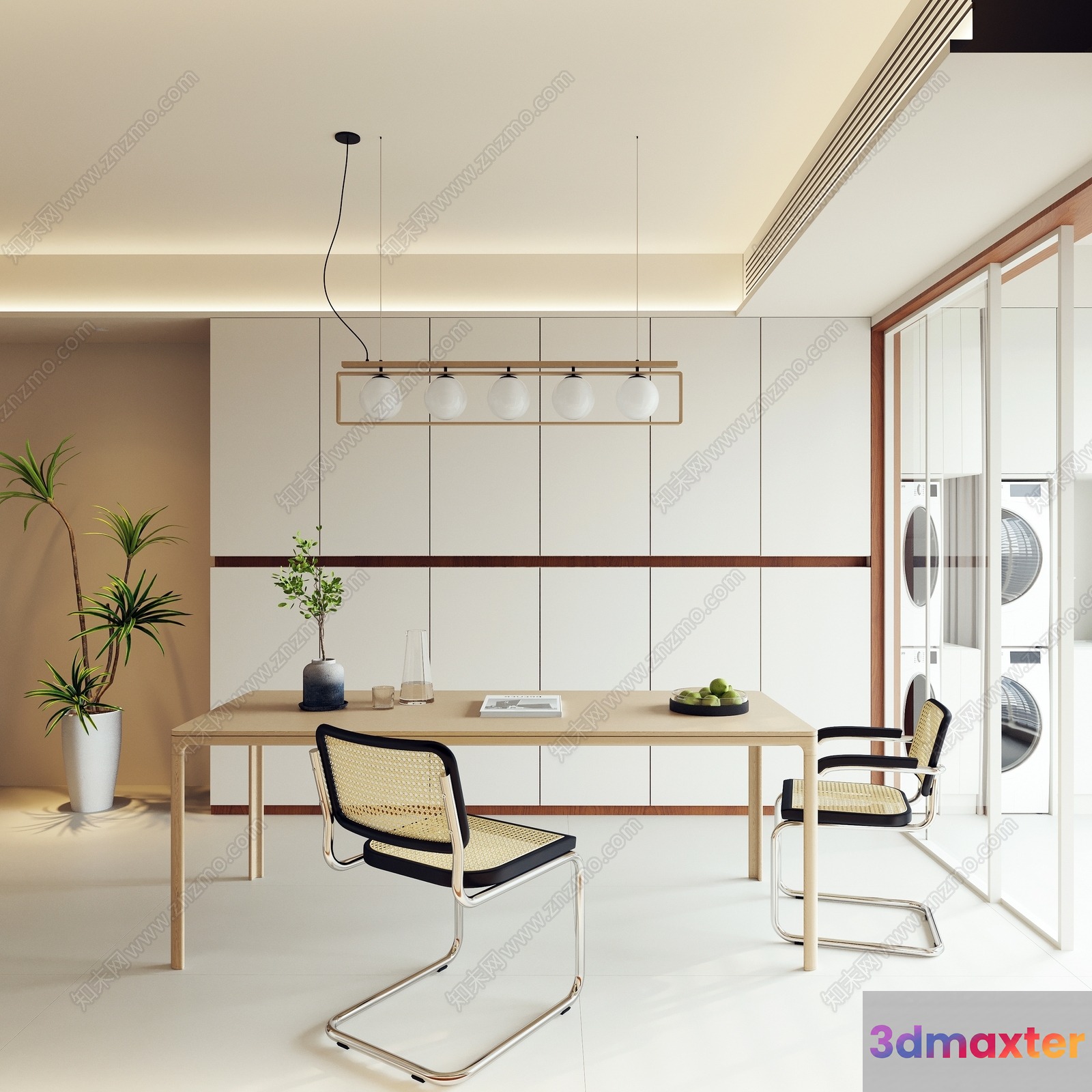 Modern Minimalist Office 3D Model - 10381 - VRAY Render