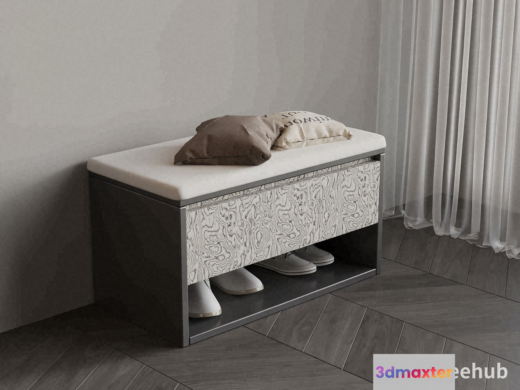 Cozy Neutral-Toned Room 3D Model - 23232 - VRAY Render