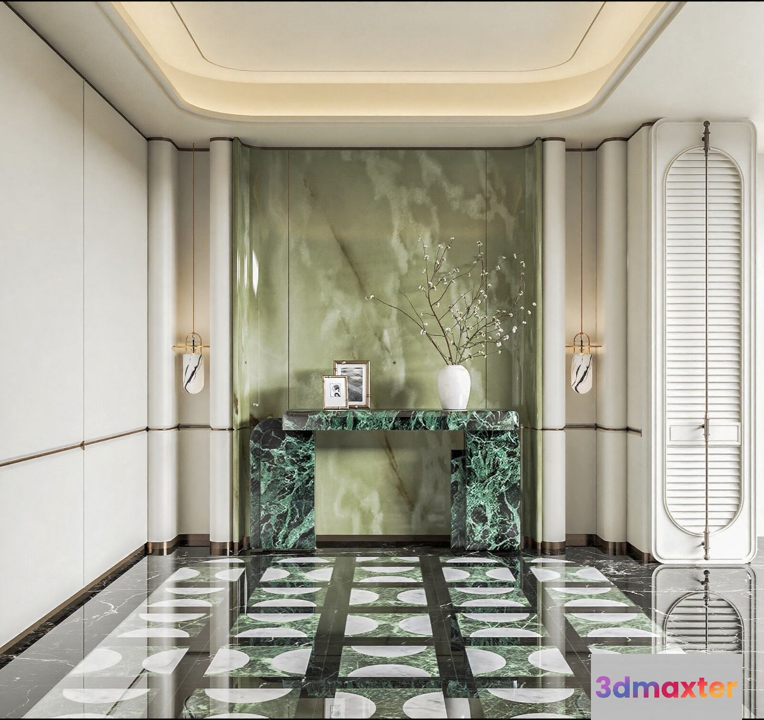 Modern Art Deco Room 3D Model - 17090 - VRAY Render