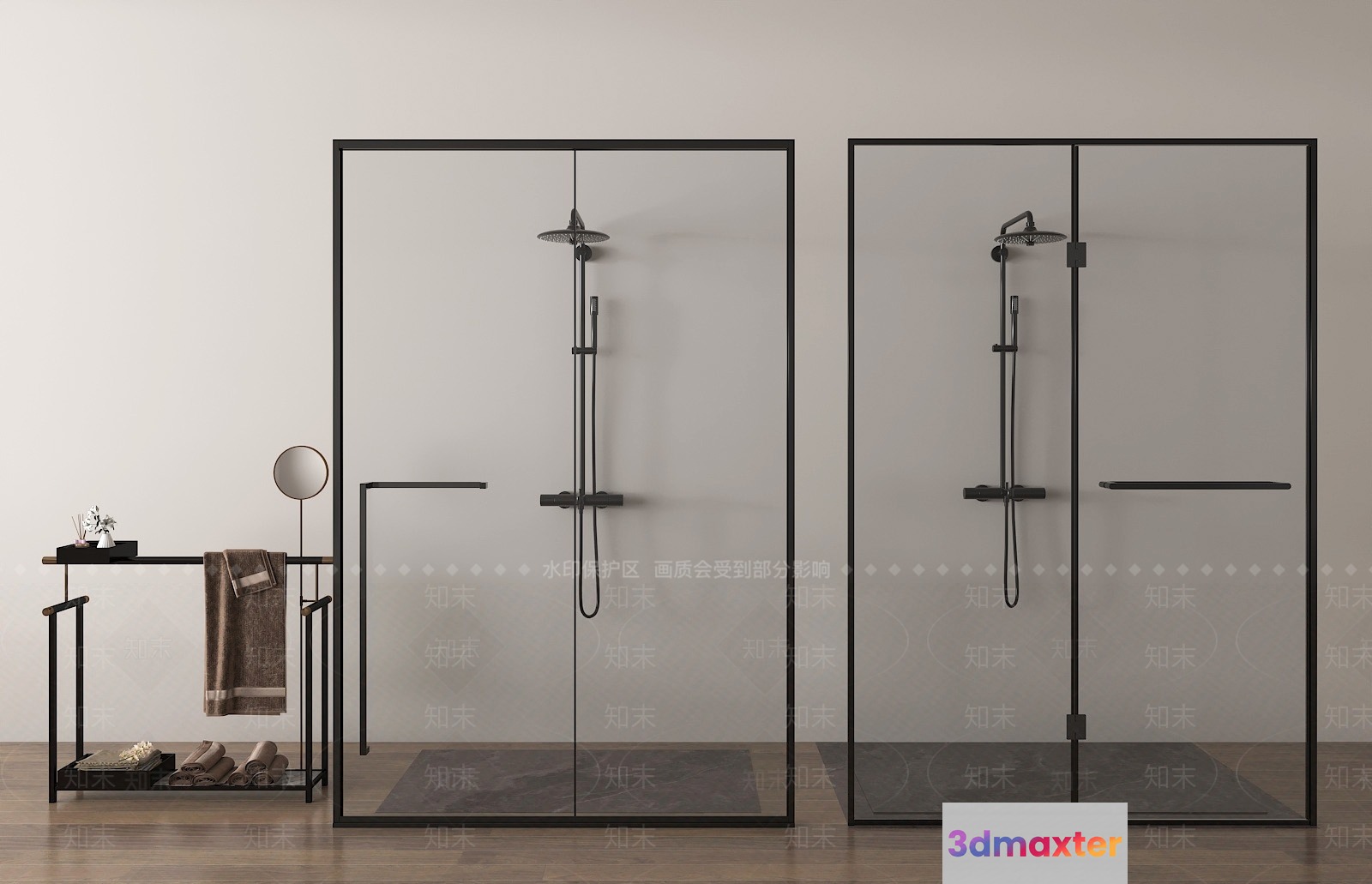 Modern Shower Enclosure 3D Model - 11211 - VRAY Render