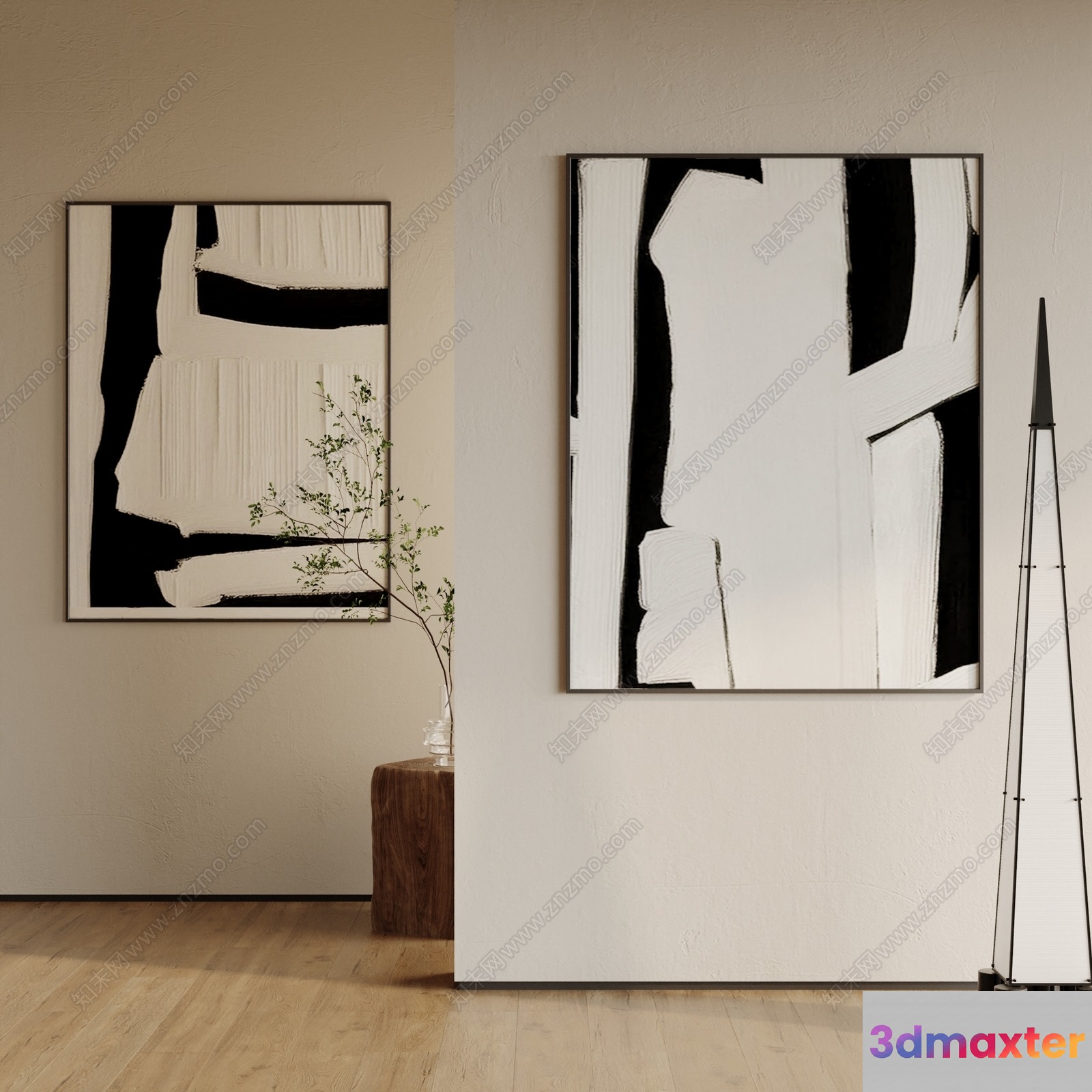 Abstract Art Gallery 3D Model - 4774 - CORONA Render