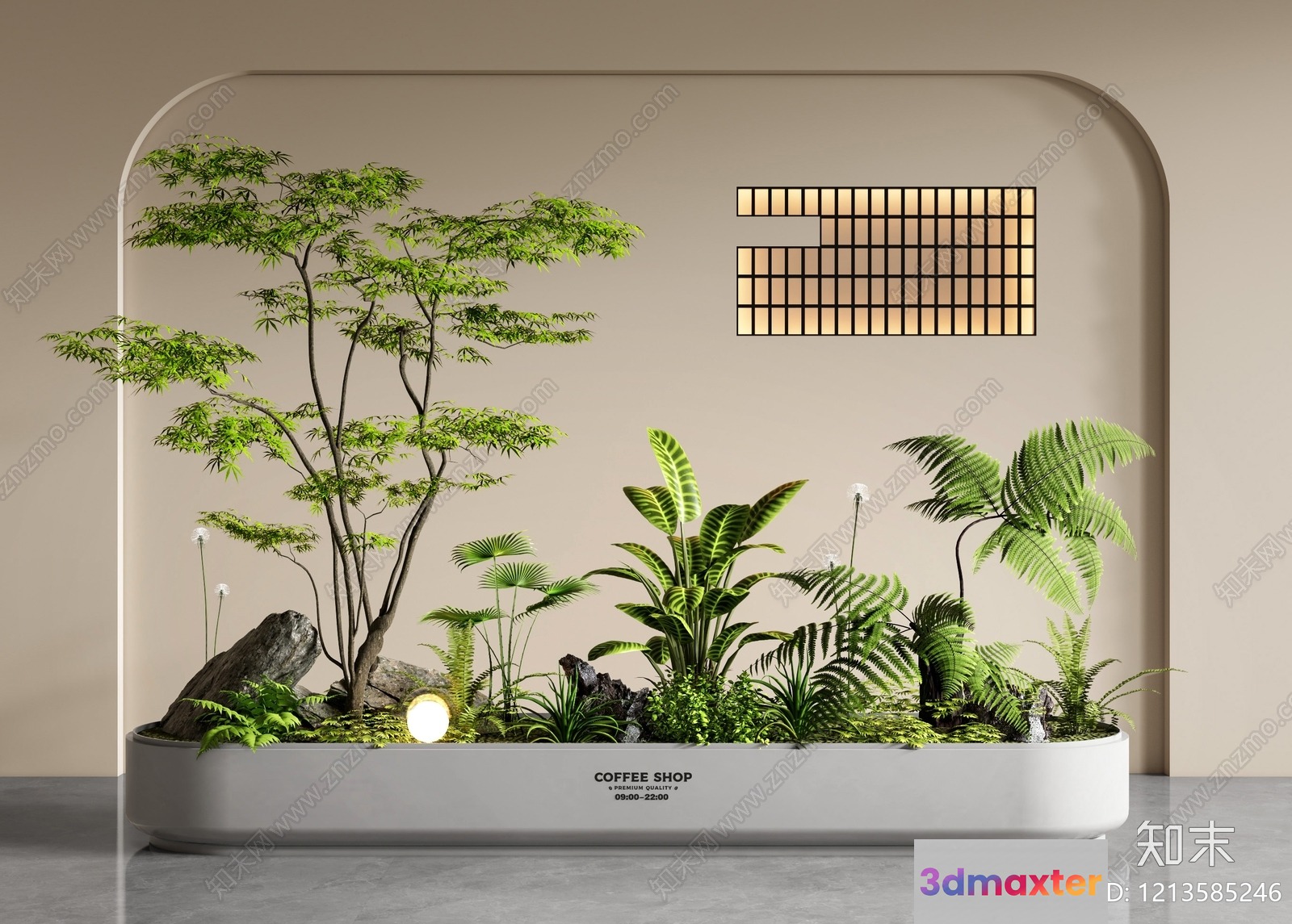 Modern Indoor Garden 3D Model - 6707 - VRAY Render