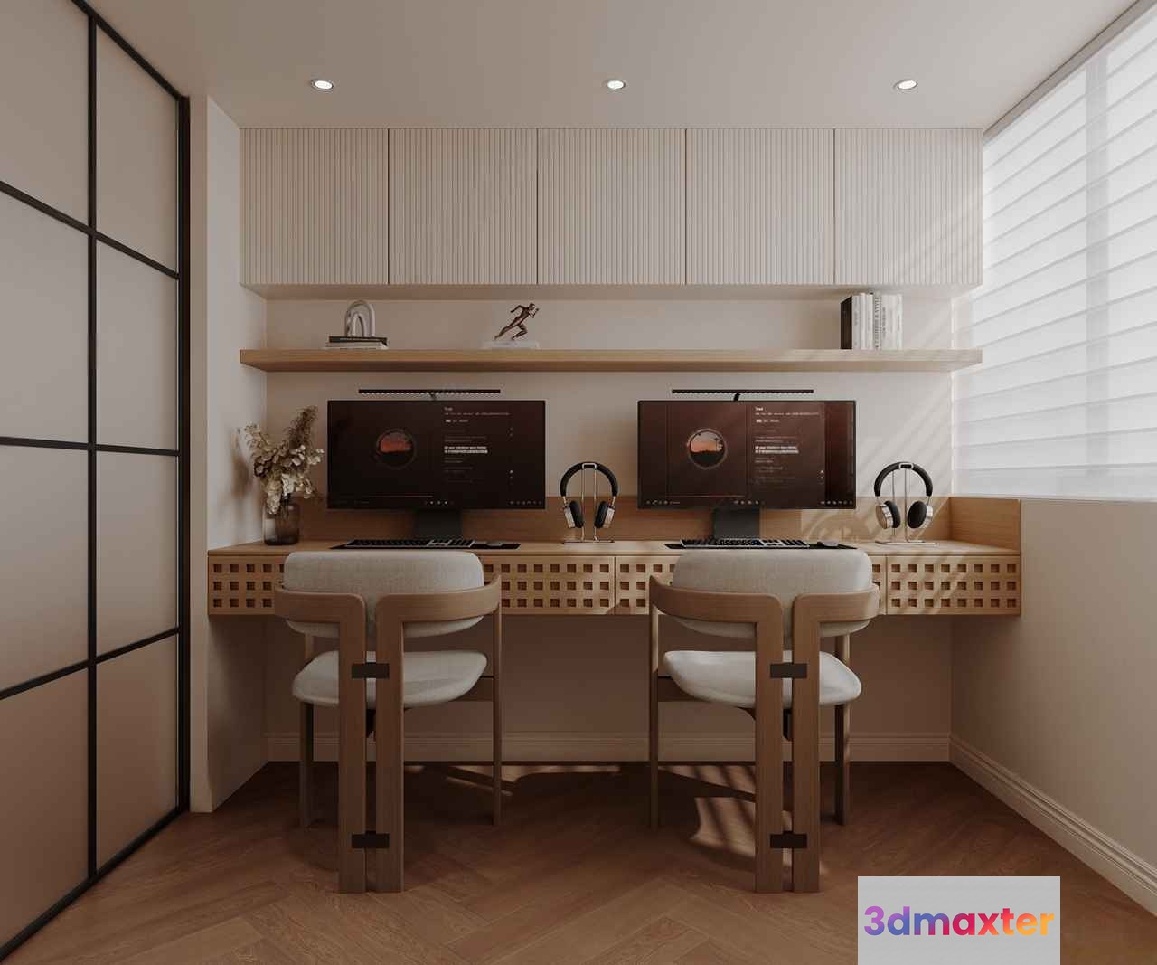 Modern Computer Desk 3D Model - 943 - CORONA Render