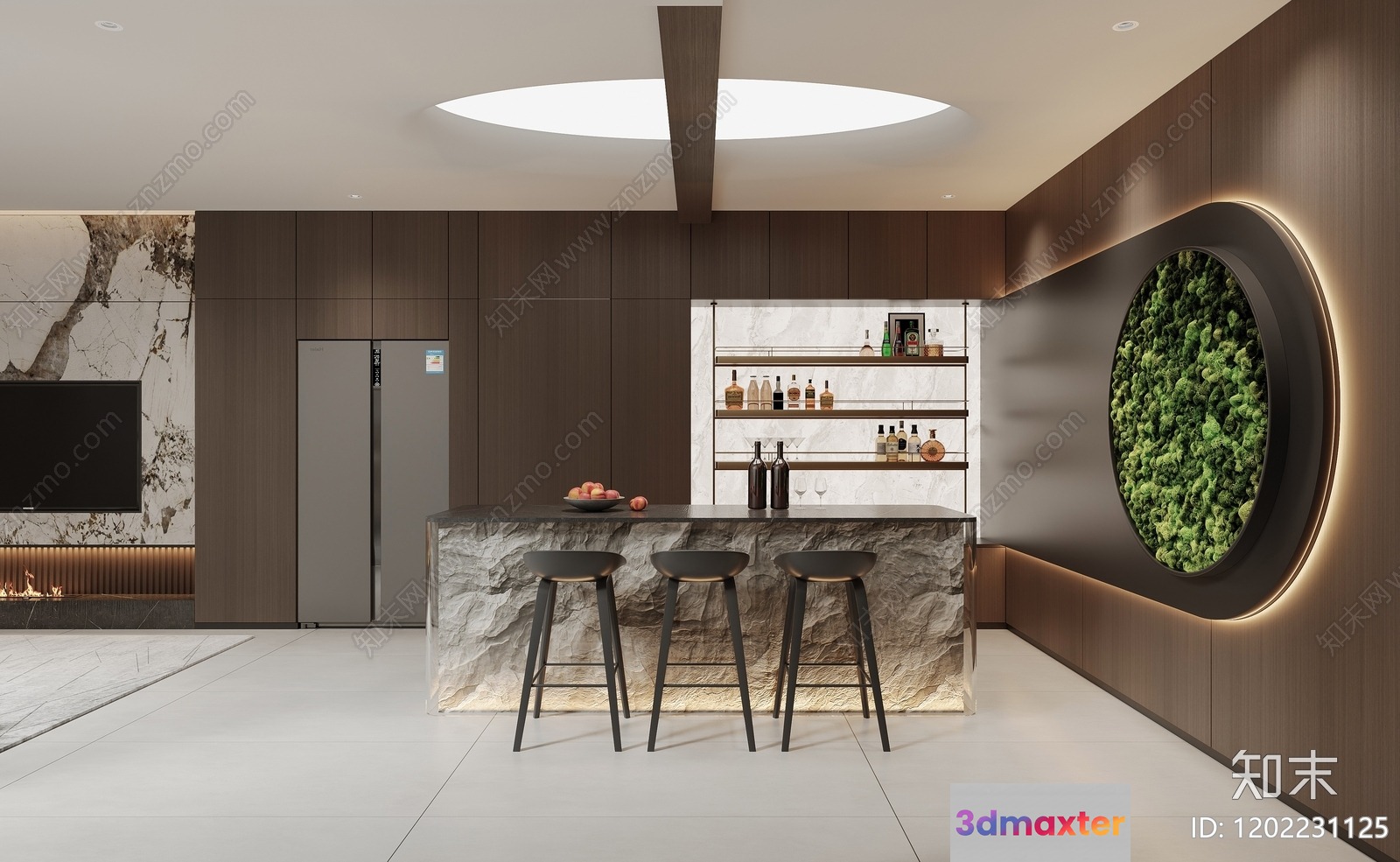 Modern Bar Area 3D Model - 15554 - CORONA Render