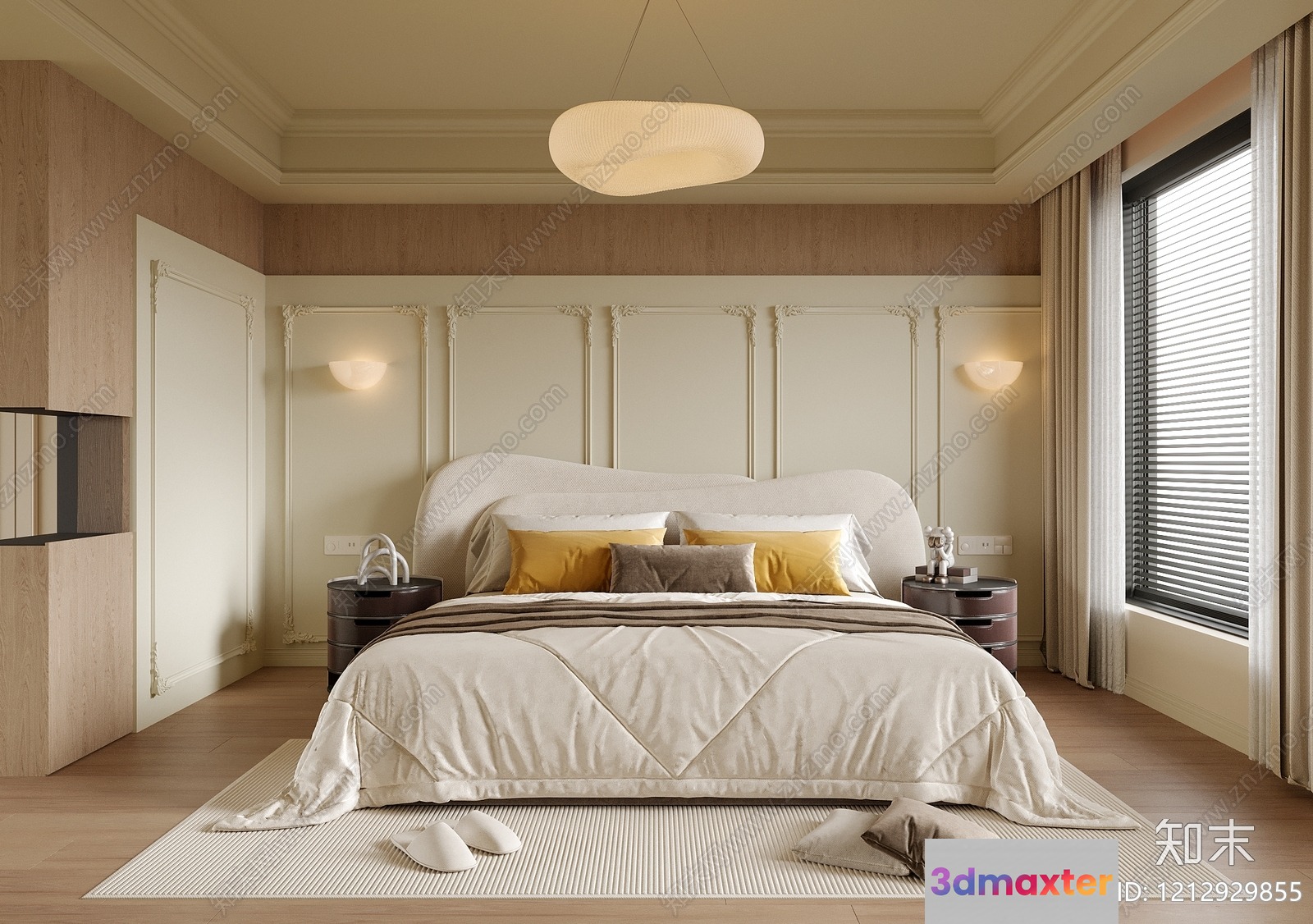 Cozy Bedroom 3D Model - 1370 - VRAY Render