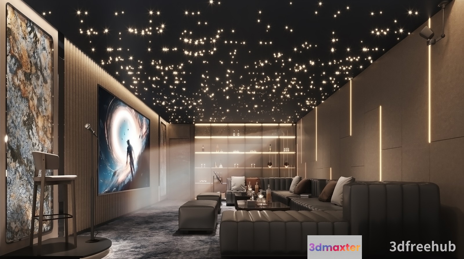 Modern Living Room 3D Model - 21569 - VRAY Render