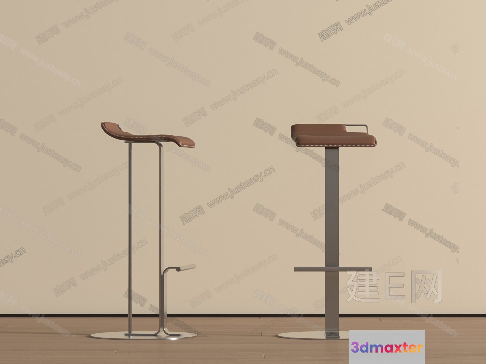 Modern Bar Stools 3D Model - 11489 - VRAY Render