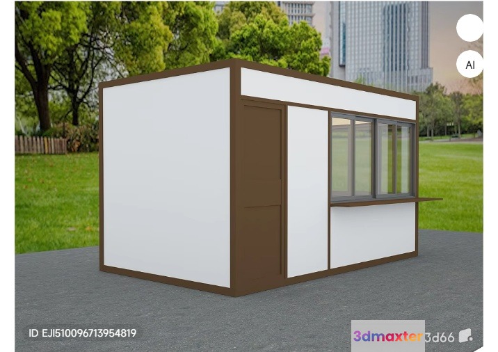 A Small Modern Food Cart 3D Model - 6494 - VRAY Render