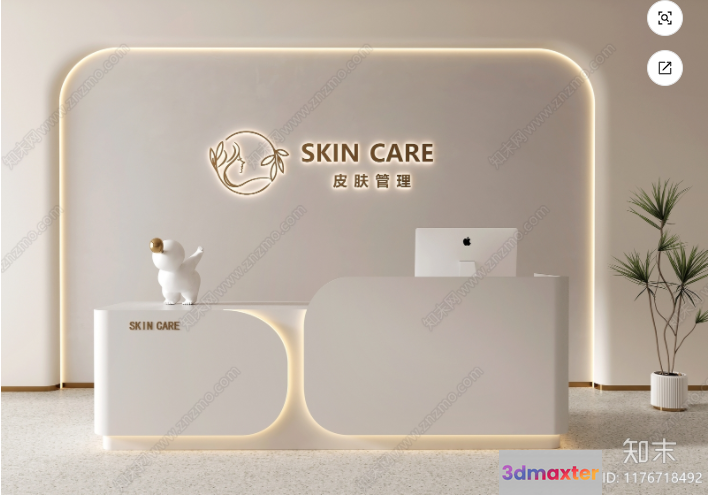 Modern Reception Desk 3D Model - 11126 - VRAY Render
