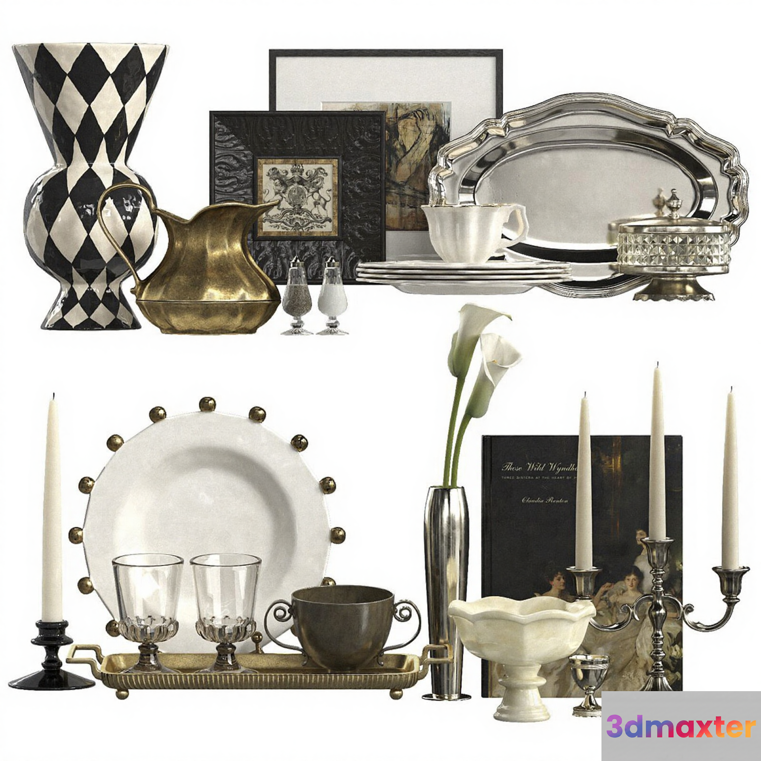 Silver Tableware 3D Model - 3633 - CORONA Render