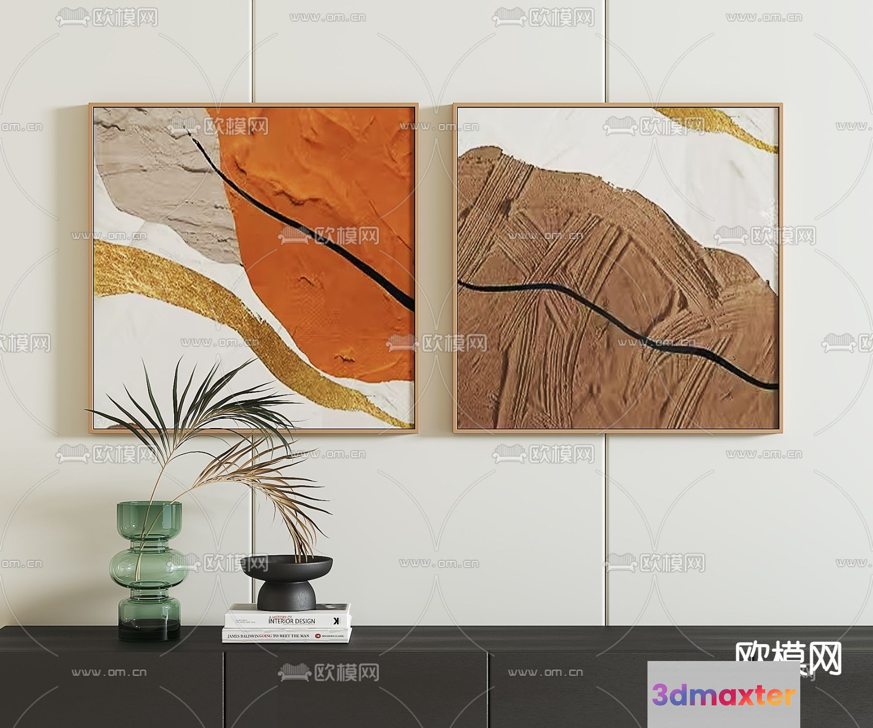 Modern Abstract Art 3D Model - 19124 - VRAY Render