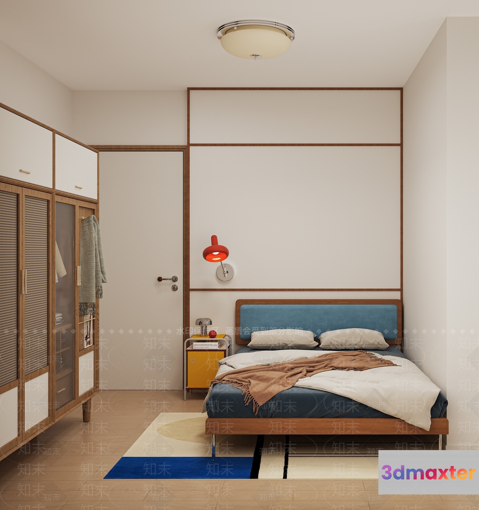 Cozy Bedroom 3D Model - 8258 - VRAY Render