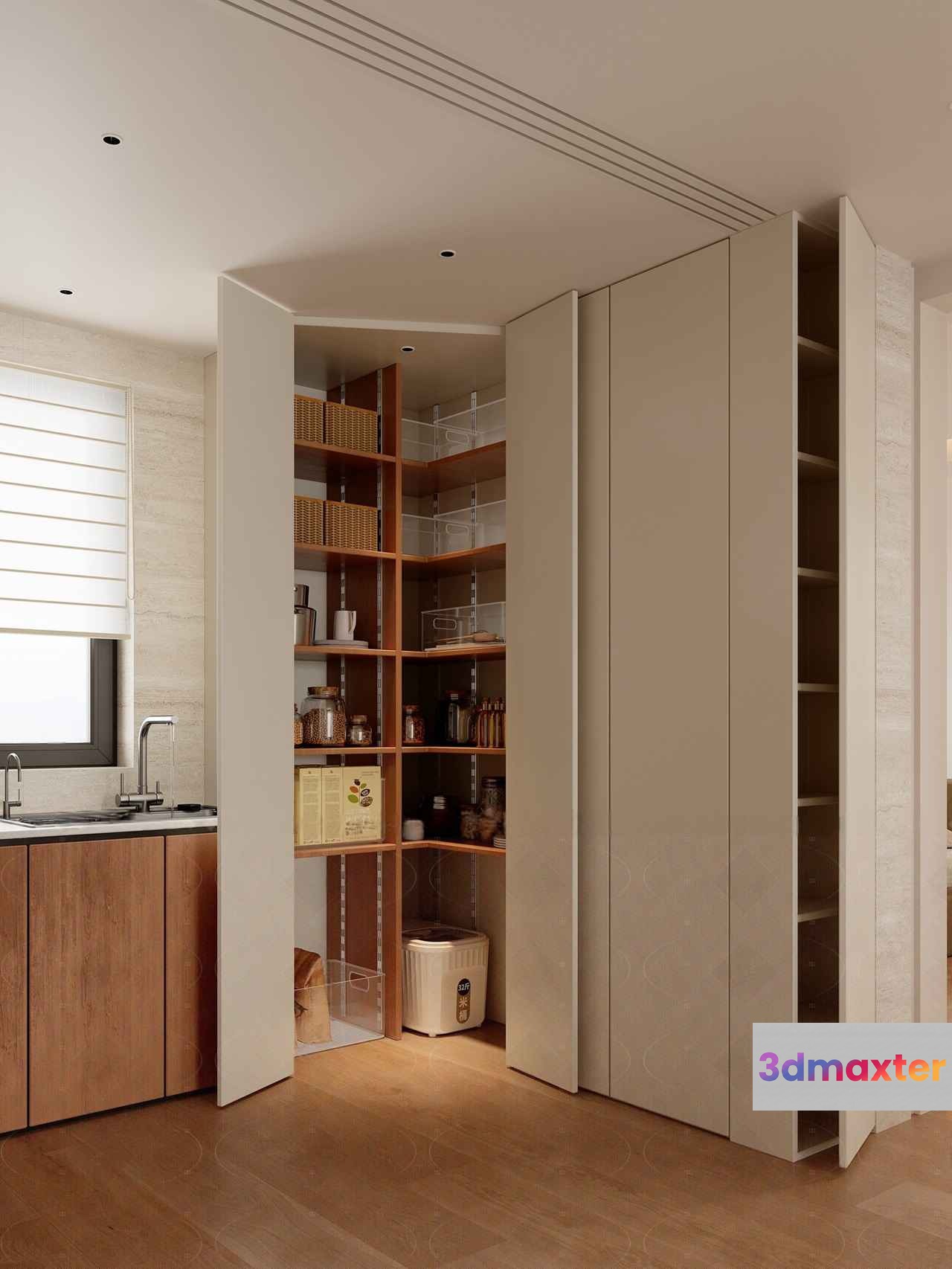 Modern Kitchen Storage 3D Model - 8190 - VRAY Render