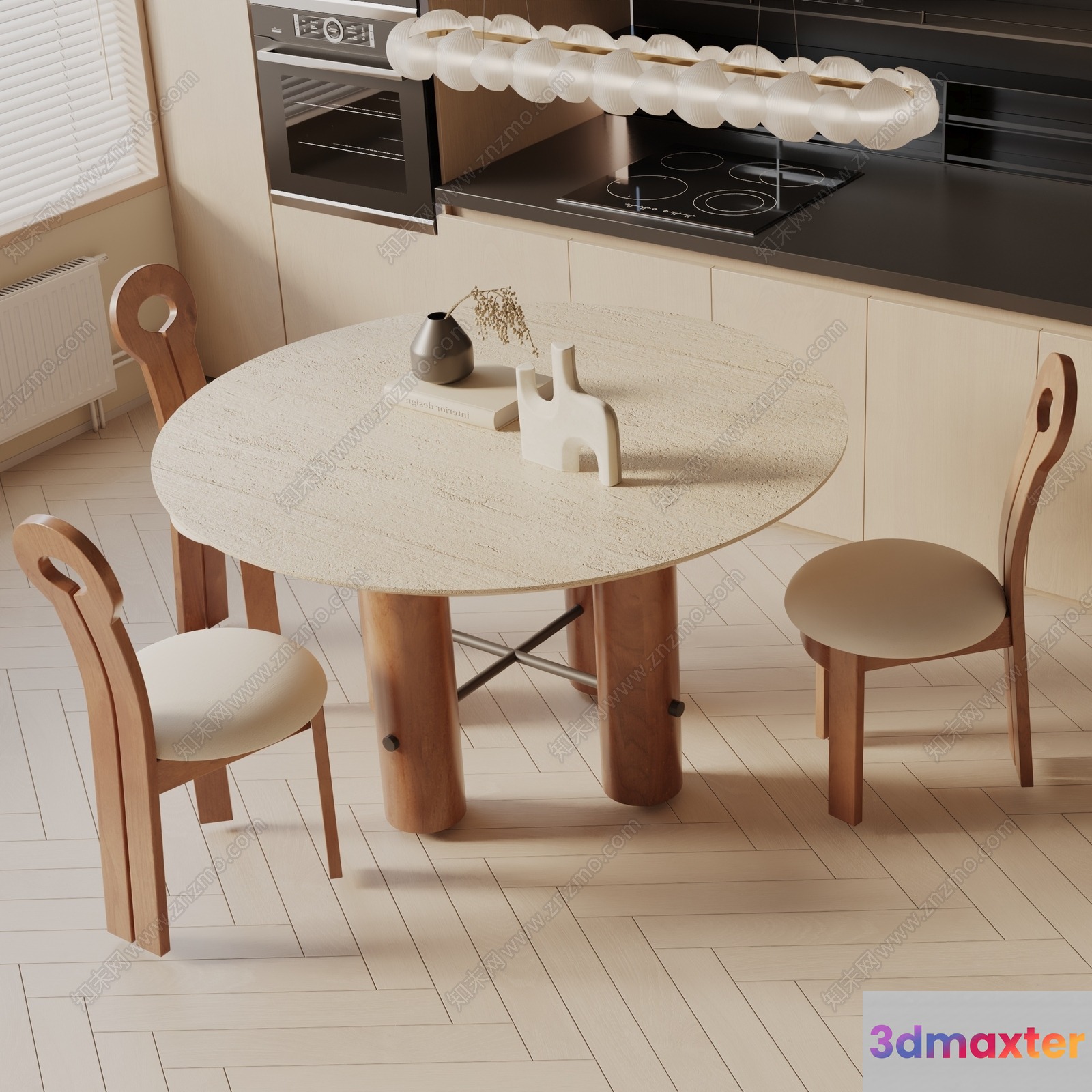Modern Kitchen Dining Area 3D Model - 2187 - VRAY Render