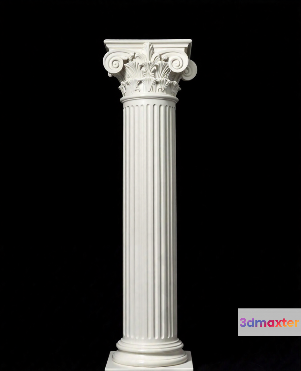 A White Column 3D Model - 20997 - VRAY Render