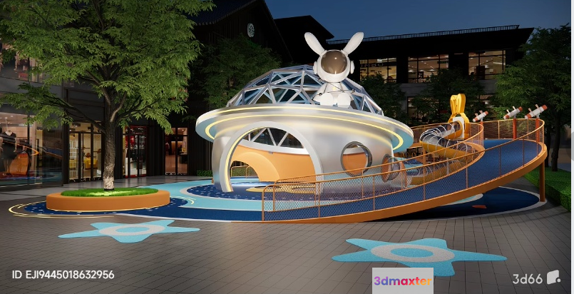 A Futuristic Playground 3D Model - 5292 - VRAY Render