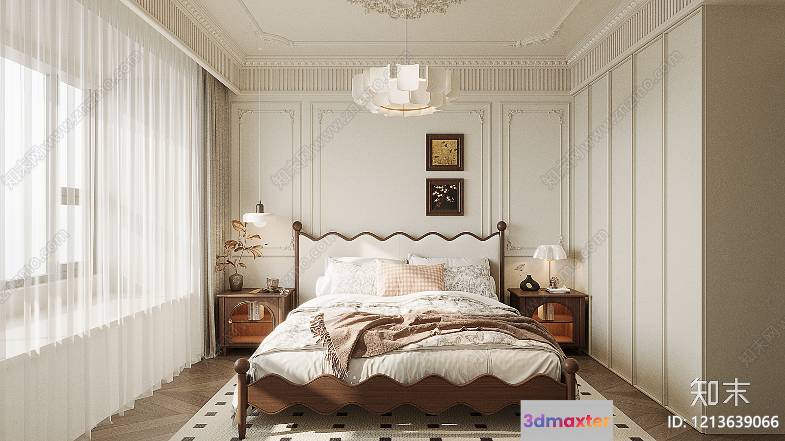 Cozy Bedroom 3D Model - 13745 - VRAY Render