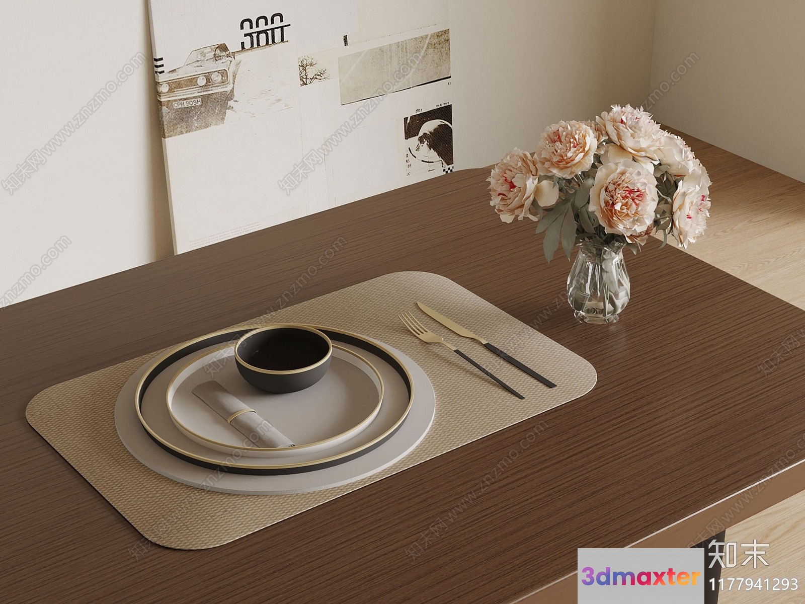 A Table Setting 3D Model - 18030 - VRAY Render