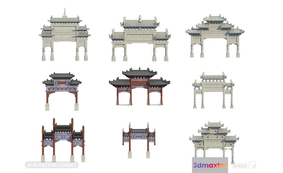 Traditional Chinese Architecture 3D Model - 8322 - VRAY Render