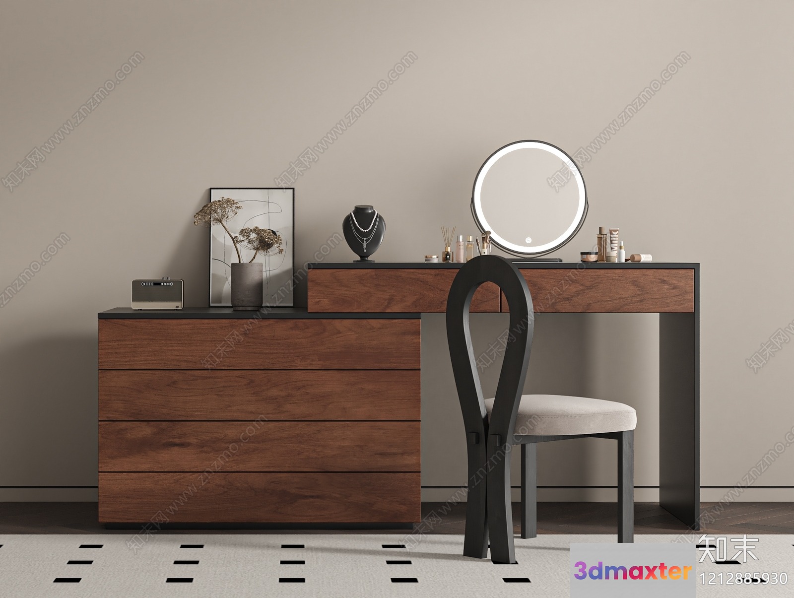 Modern Dressing Table 3D Model - 4802 - VRAY Render
