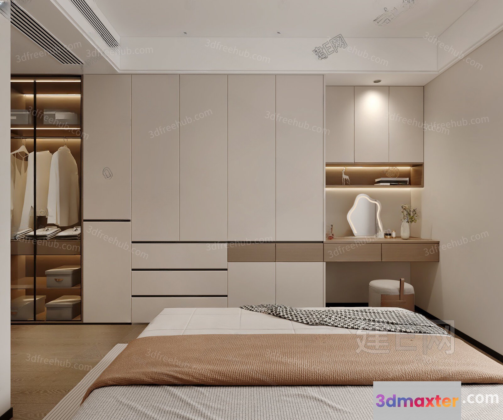 Modern Bedroom 3D Model - 18994 - VRAY Render