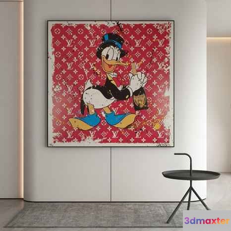 A Large Painting Of Donald Duck 3D Model - 6879 - VRAY Render