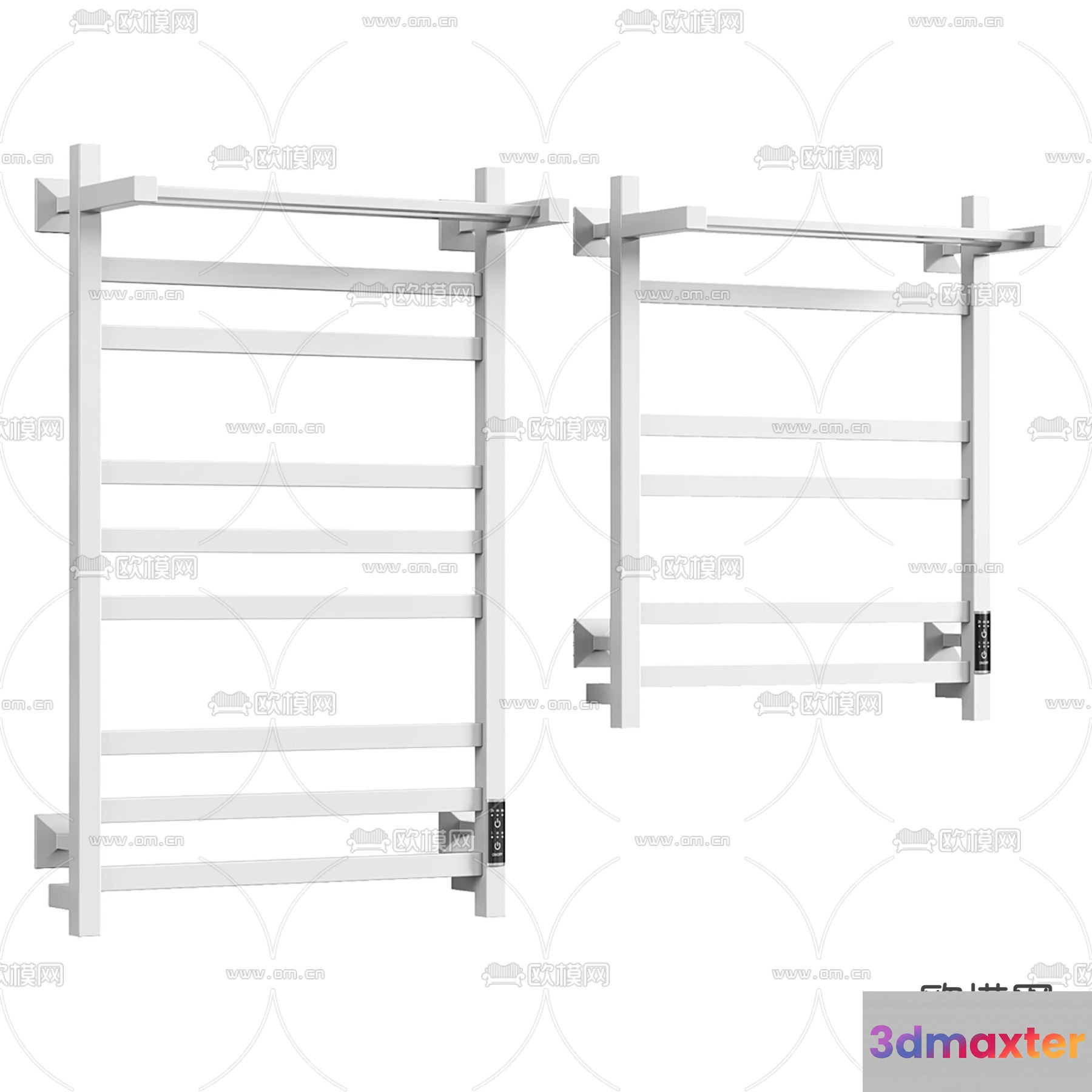 White Towel Racks 3D Model - 18842 - VRAY Render
