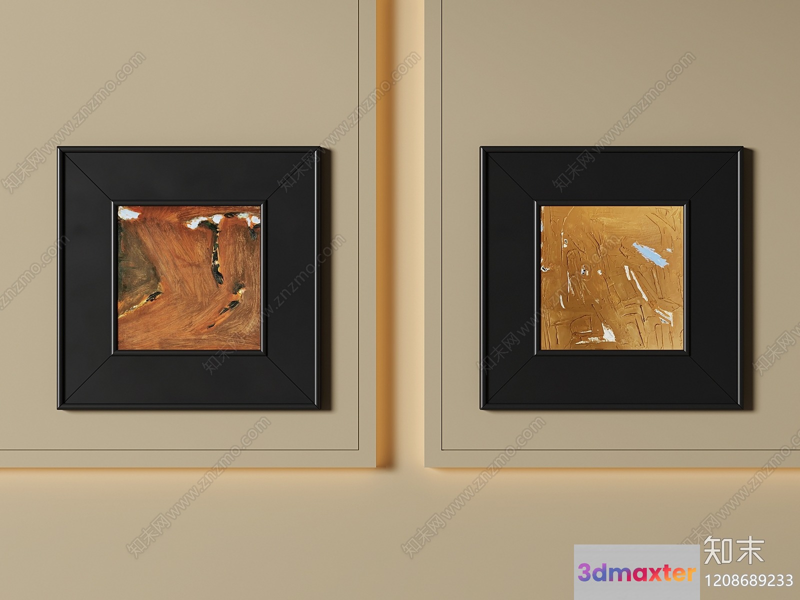 Abstract Art Pieces 3D Model - 215 - VRAY Render
