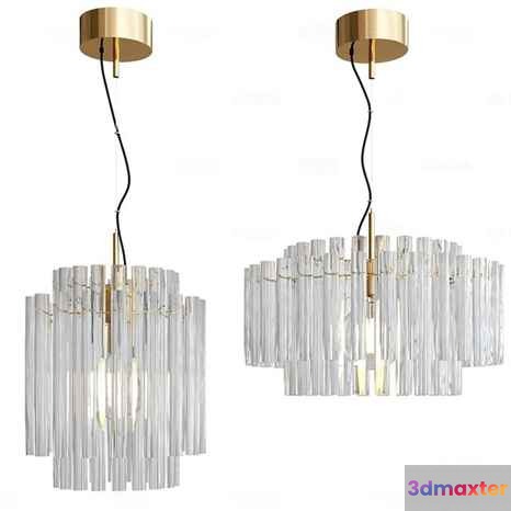Gold Light Fixture 3D Model - 20390 - VRAY Render