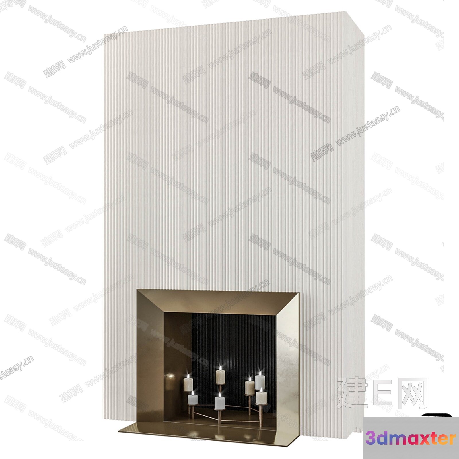 Modern Fireplace Design 3D Model - 12201 - VRAY Render