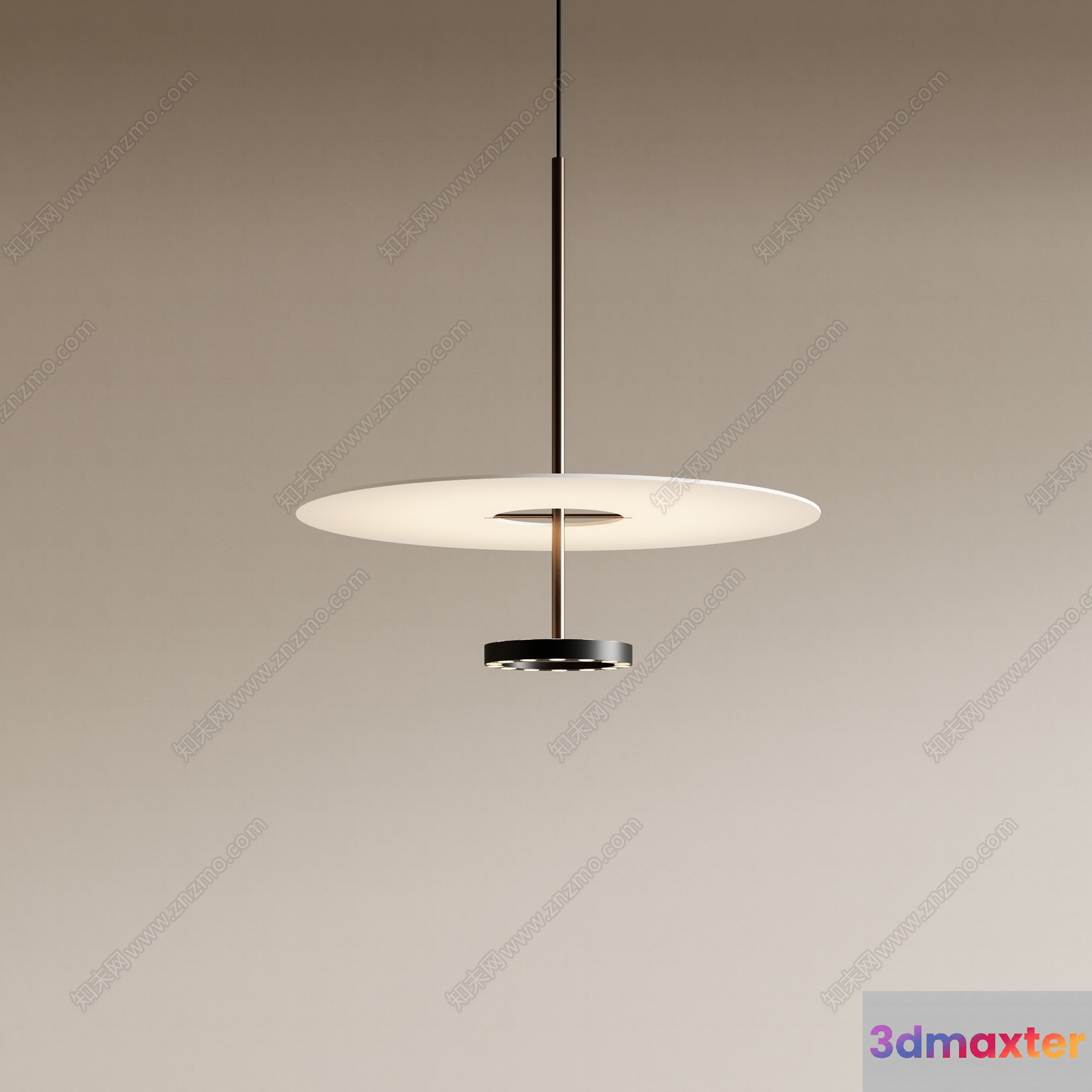 Gold Light Fixture 3D Model - 1097 - VRAY Render