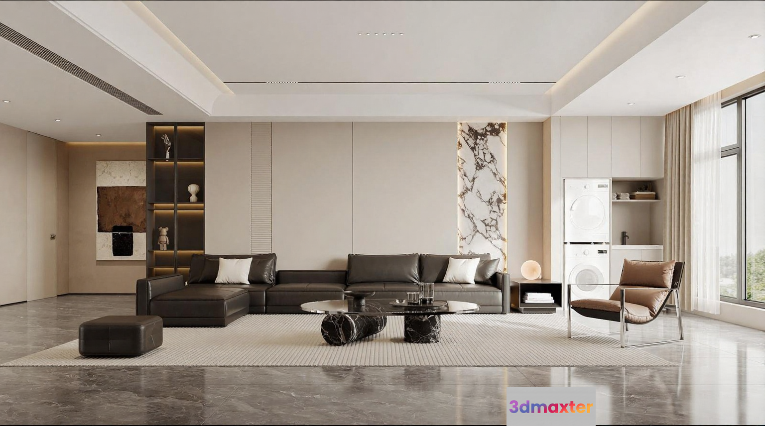 Modern Living Room 3D Model - 14800 - CORONA Render