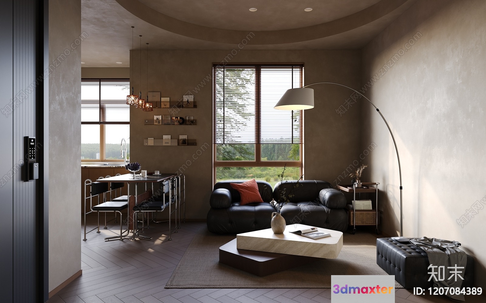 Modern Living Room 3D Model - 19055 - VRAY Render